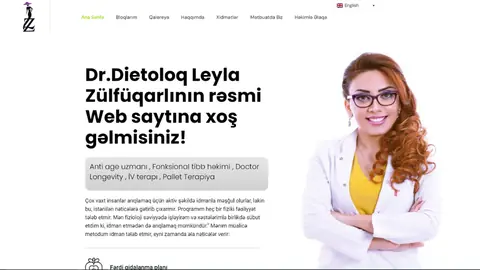 Diyetoloq Leyla layihəsinin ekran görüntüsü