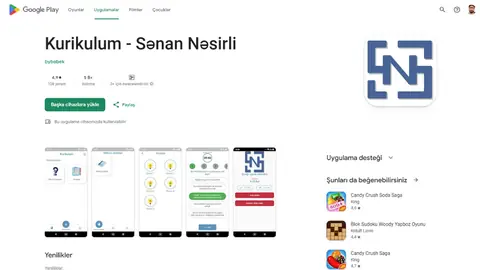 Sənan Nəsirli Kurikulum layihəsinin ekran görüntüsü